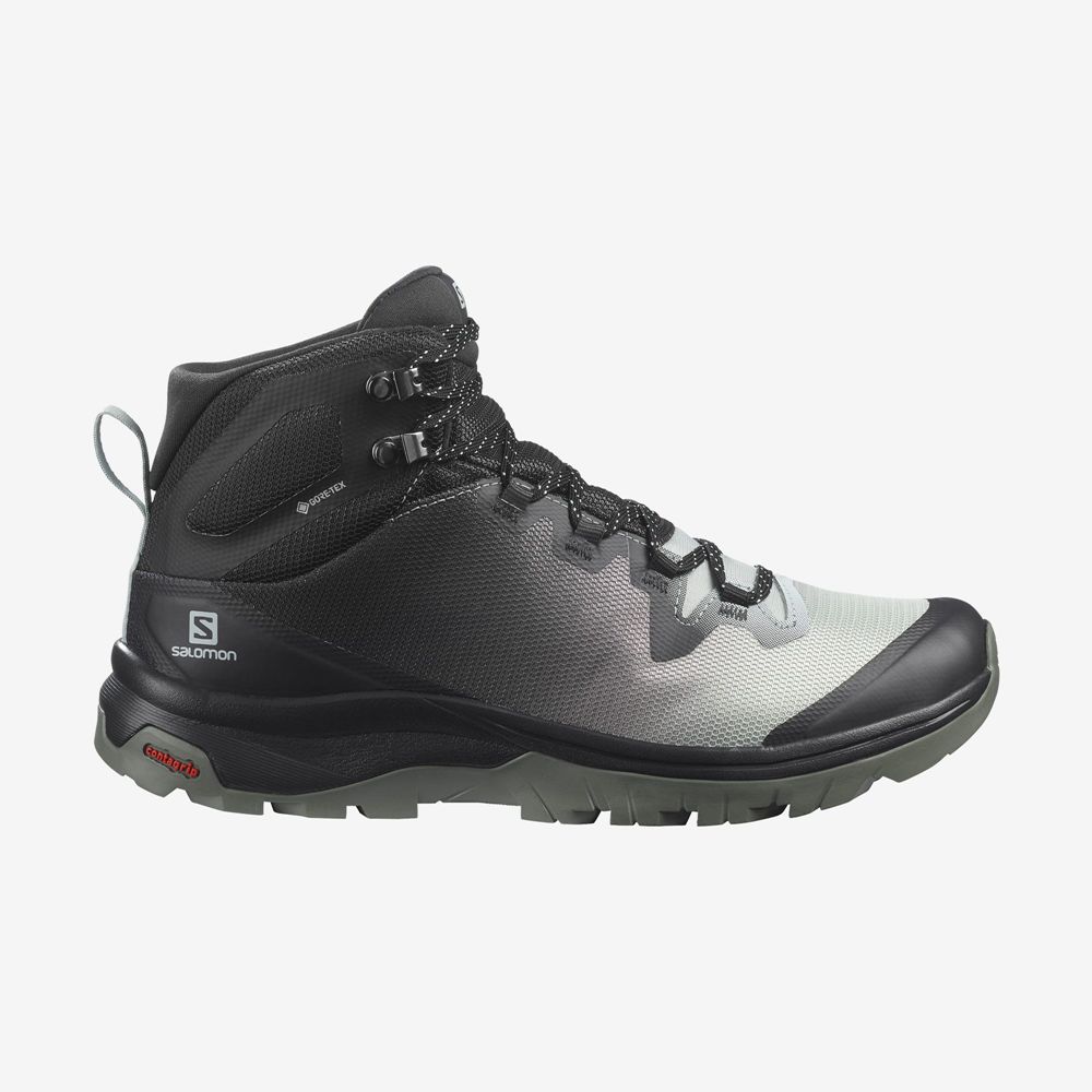 Chaussures De Randonnée Salomon Femme Grise - Salomon VAYA MID GORE-TEX - France (3416-RYZUP)